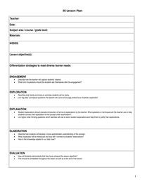 5e Lesson Plan Template 1000 Images About Science Stuff On Pinterest
