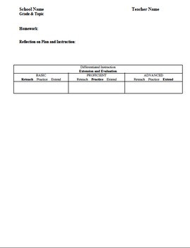 5e Lesson Plan Template 5e Lesson Plan Template by Aaron Quigley