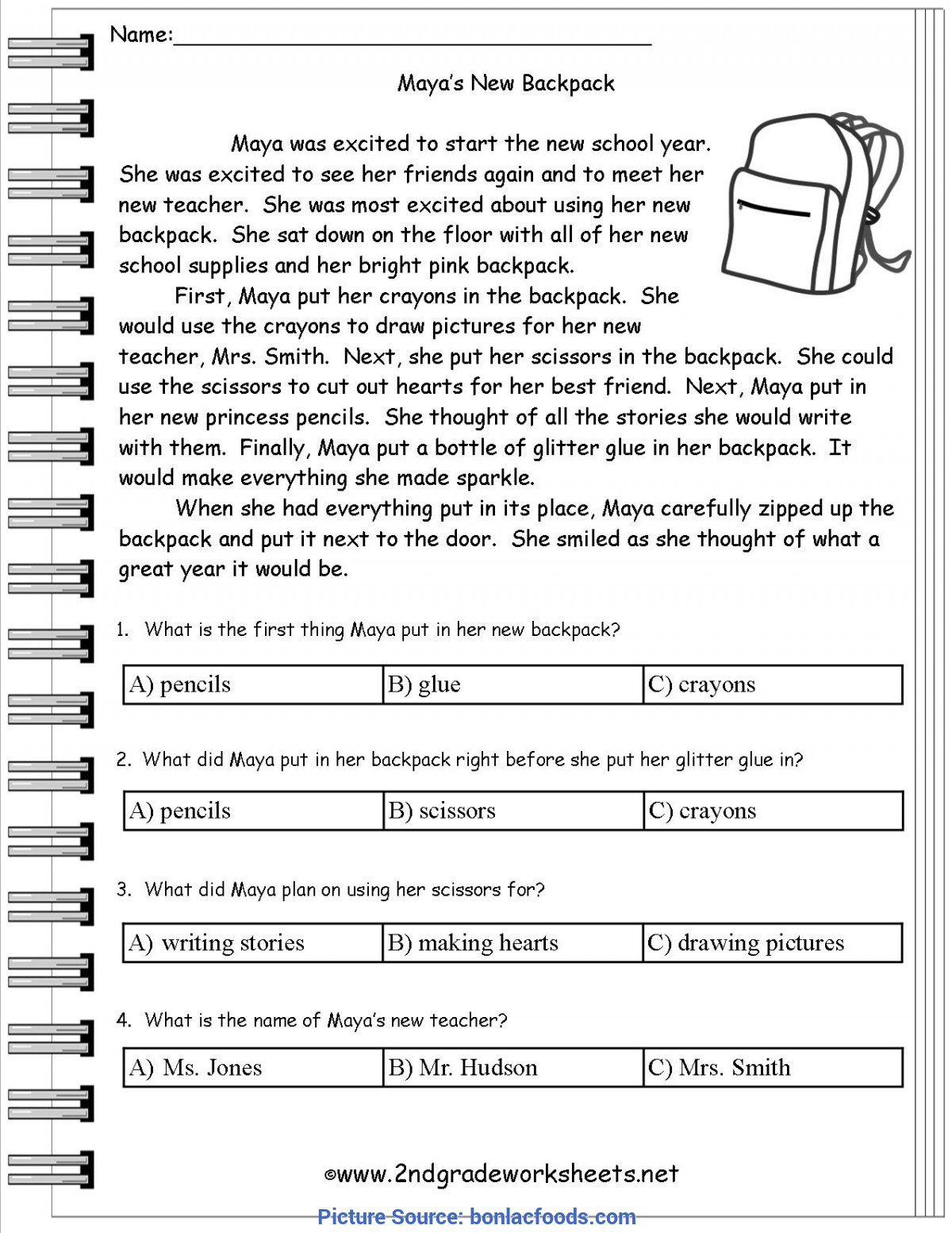 6th Grade Lesson Plans Simple Reading Prehension Lesson Plan 6th Grade