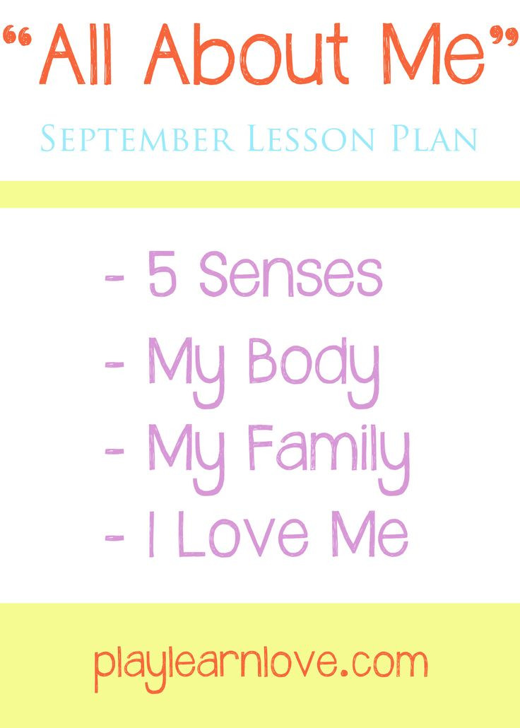All About Me Lesson Plans September Lesson Plans All About Me
