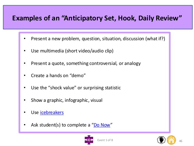 Anticipatory Set Lesson Plan Lesson Plan Explained Works Of Hunter Gagne and