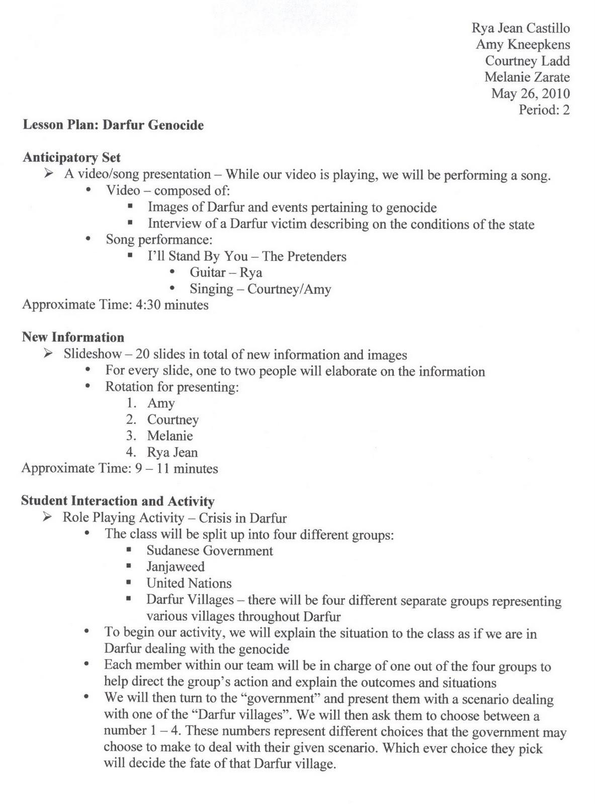Anticipatory Set Lesson Plan Lesson Plan Template Anticipatory Set 3 Things You Should