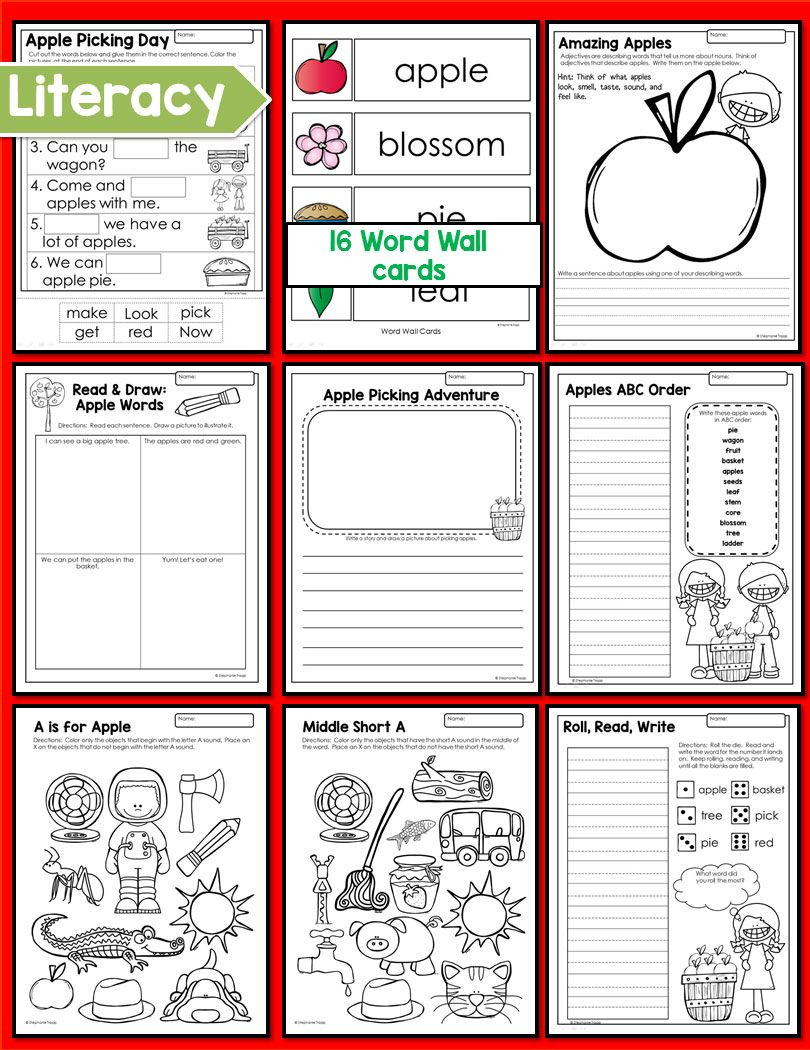 Apple Lesson Plans for Preschool Apple Unit for Kindergarten and First Grade