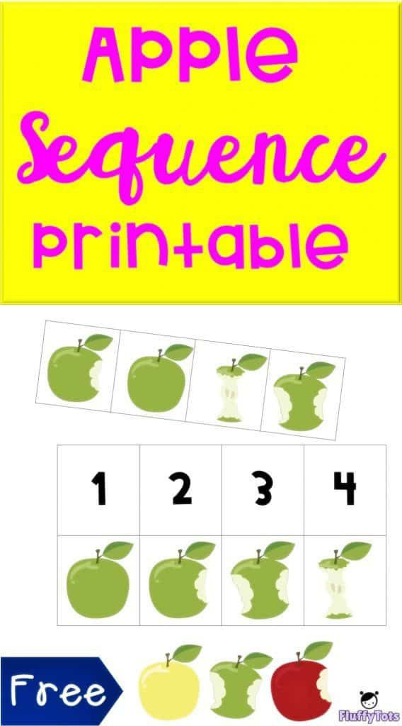 Apple Lesson Plans for Preschool Eating Apple Sequencing Printable – Free 3 Sets Of Apples