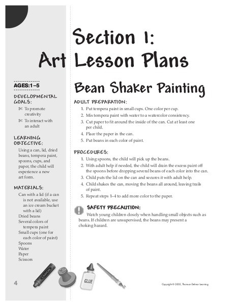 Art Lesson Plans for Kindergarten Art Lesson Plans Lesson Plan for Pre K Kindergarten