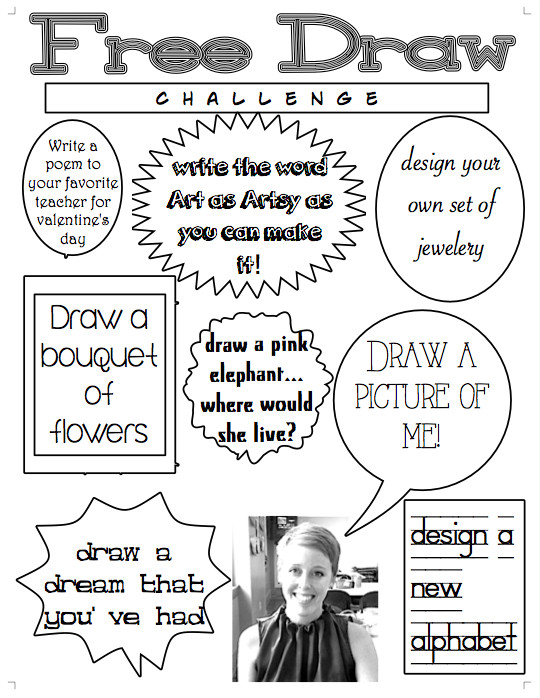 Art Lesson Plans Middle School February Free Draw
