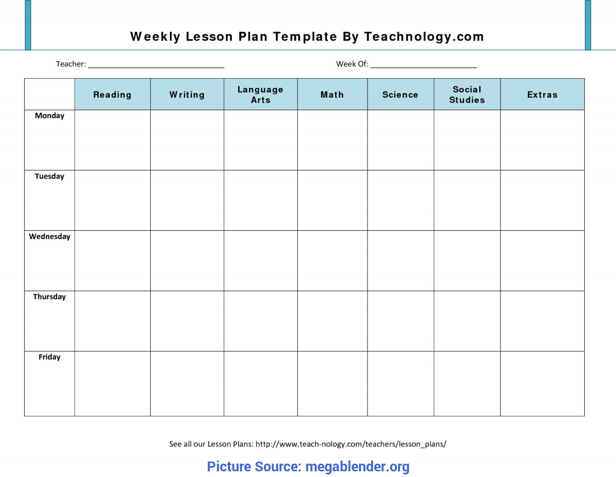 Blank Lesson Plan Creative Curriculum Blank Lesson Plan