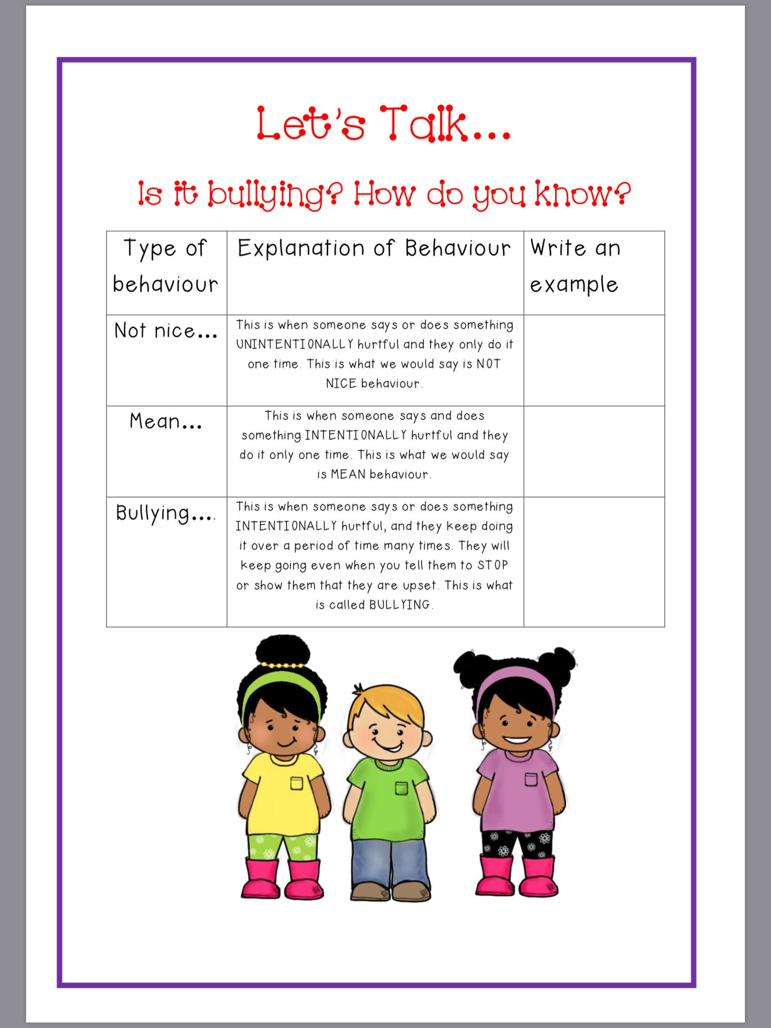 Bullying Lesson Plans &quot;my Anti Bullying Workbook&quot; Lesson Plans Just Print