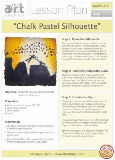 Chalk Lesson Planning Chalk Pastel Silhouette Free Lesson Plan Download the