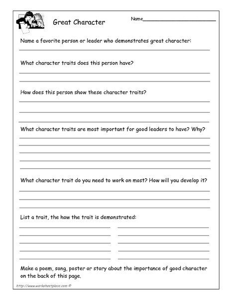 Character Traits Lesson Plans Character Traits Lesson Plans &amp; Worksheets