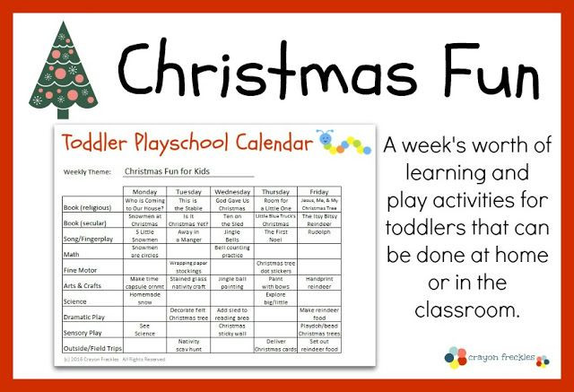 Christmas Lesson Plans for Preschoolers toddler Playschool Christmas Fun for Kids Free Printable
