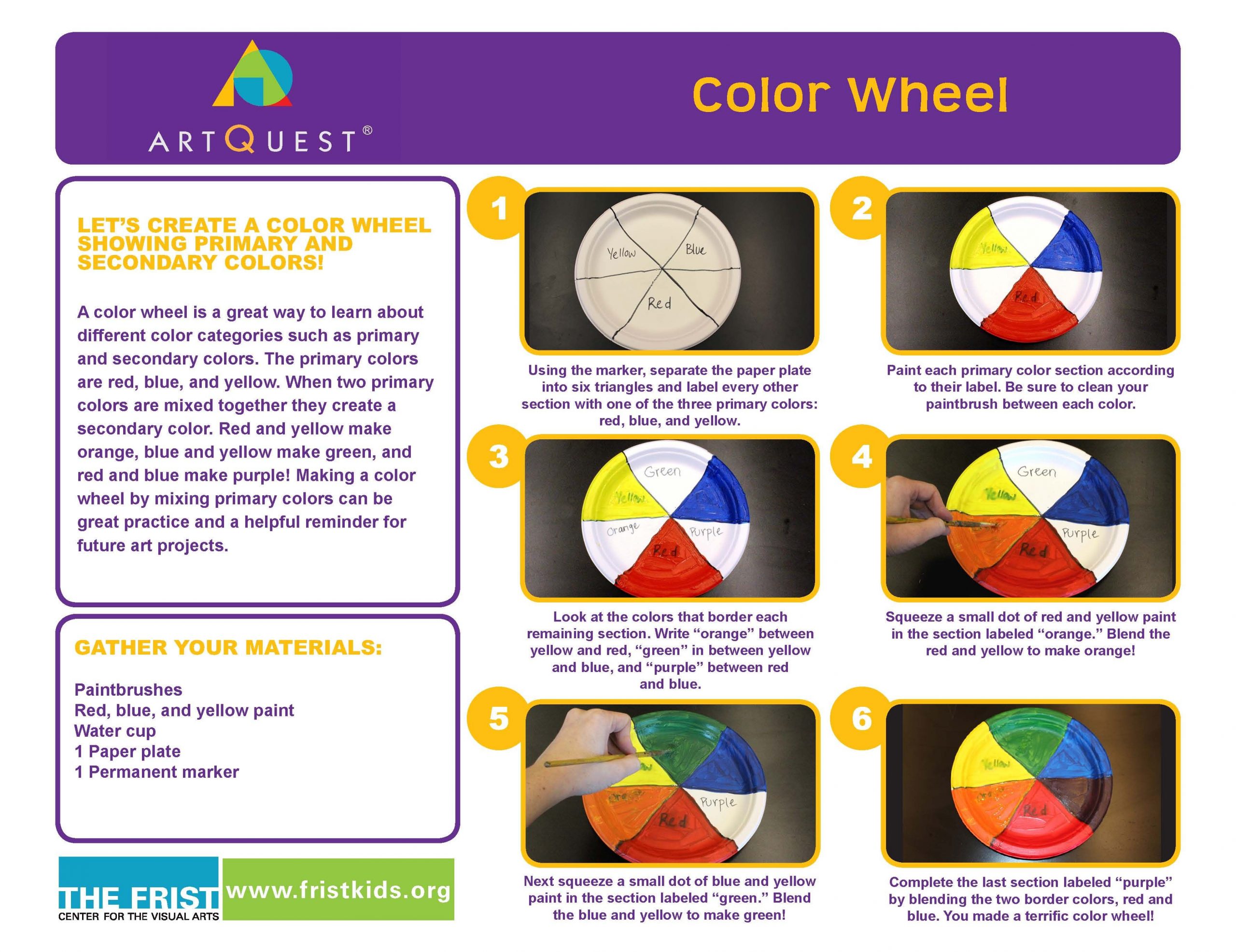 Colors Lesson Plan at Home Activity Color Wheel the Image Above for