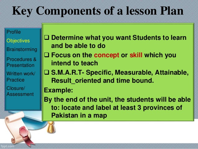 Components Of Lesson Plan How to Make A Lesson Plan 04 06 15 2