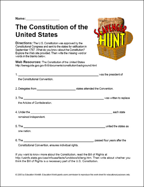 Constitution Lesson Plans the Us Constitution Worksheet Worksheet