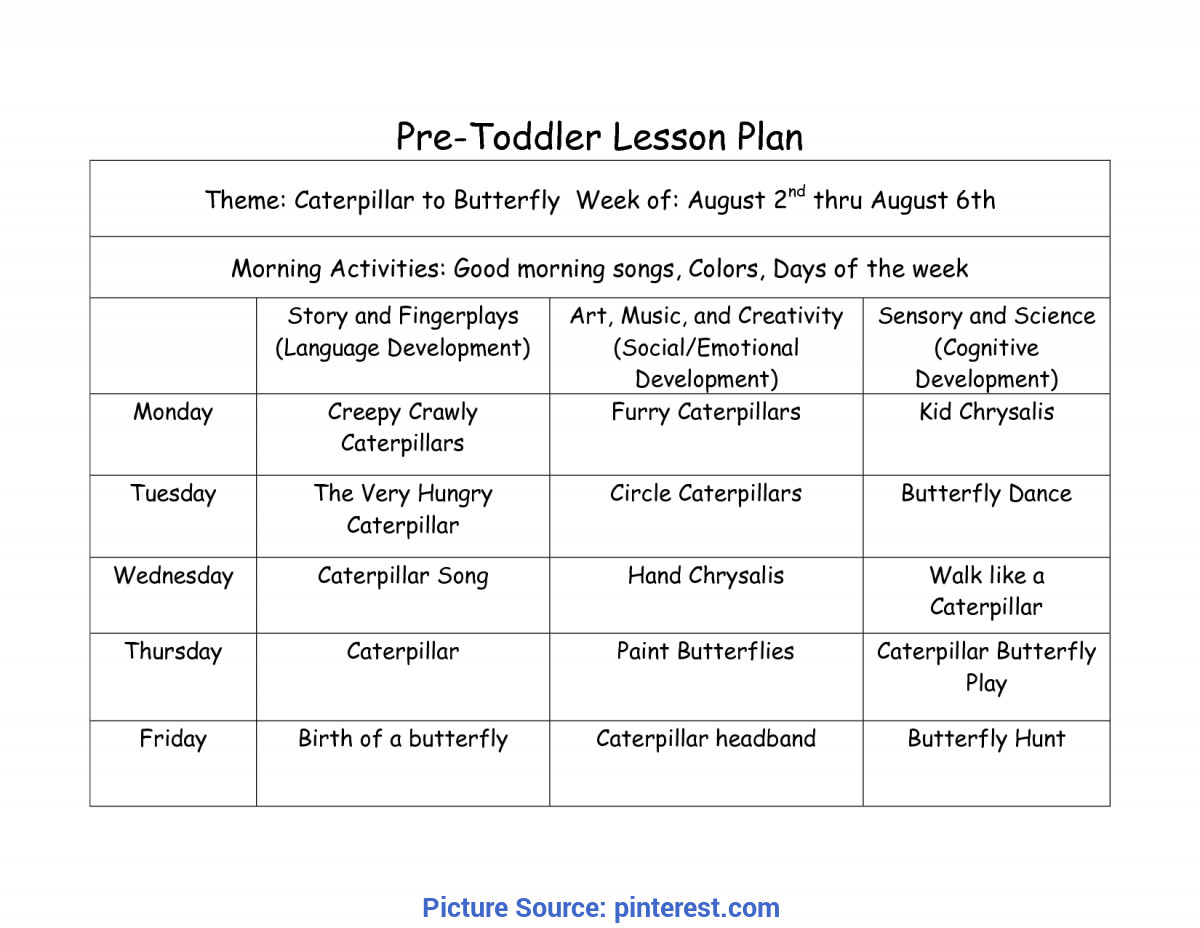 Creative Curriculum Lesson Plan Template Special Creative Curriculum Infant Lesson Plan Template