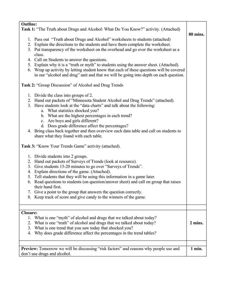 Daily Lesson Plan 14 Free Daily Lesson Plan Templates for Teachers