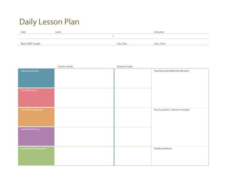 Daily Lesson Plan Daily Lesson Plan Template