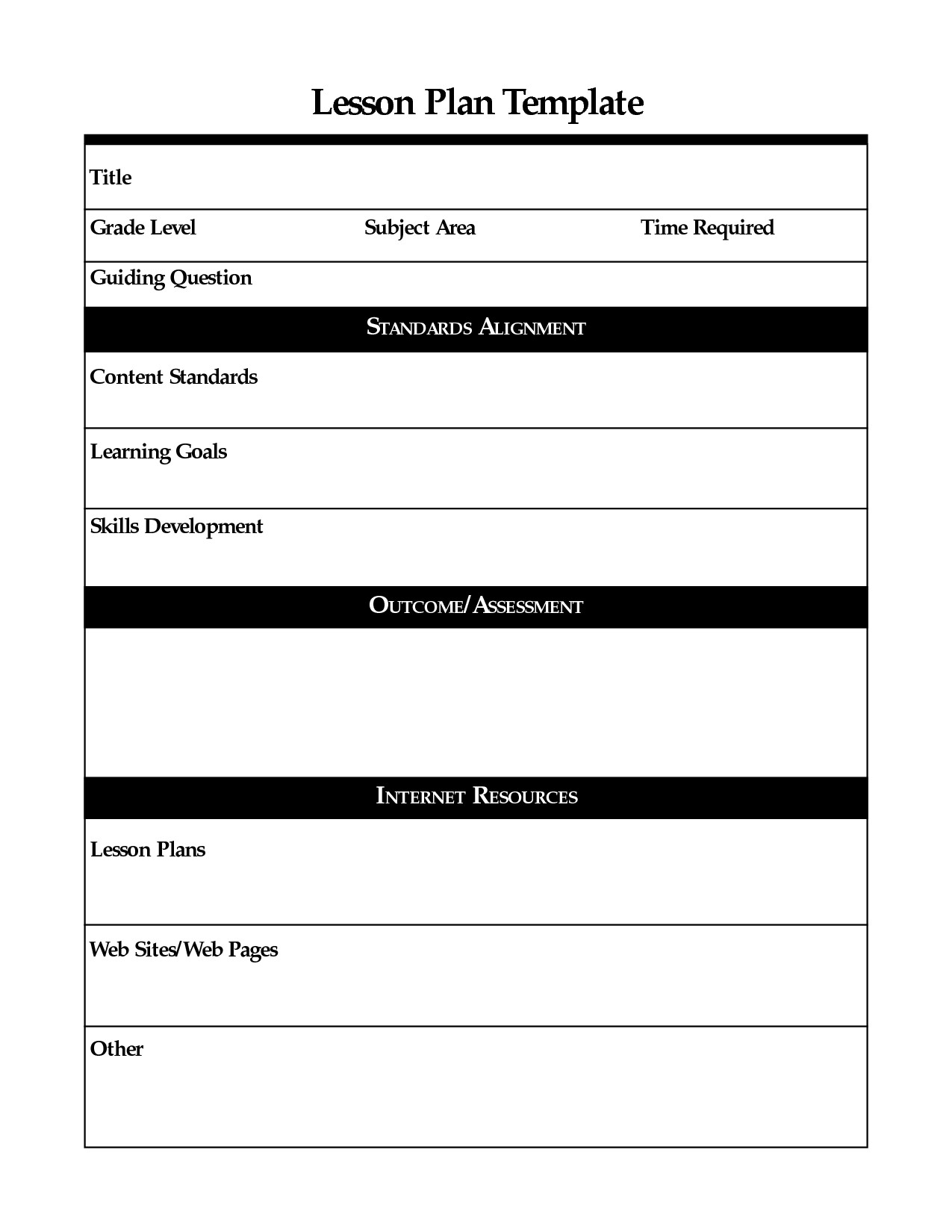 Daily Lesson Plan Template Daily Lesson Plan Template Fotolip