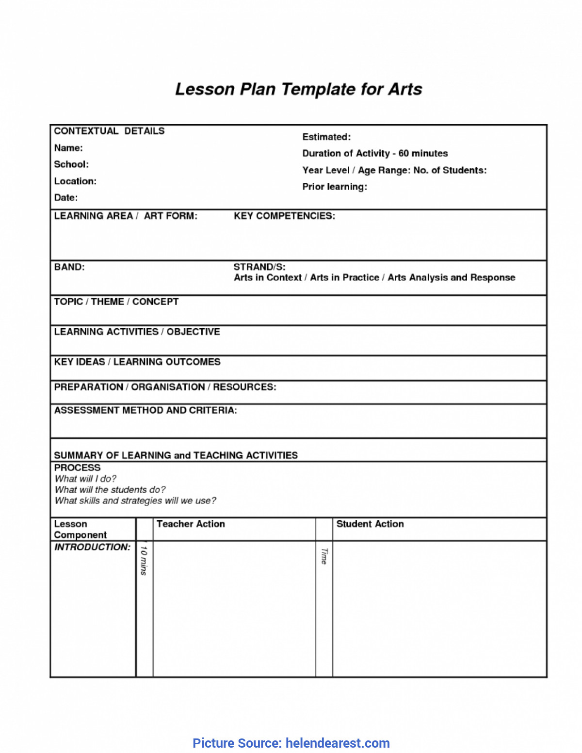 Danielson Lesson Plan Template Valuable English Reading Lessons Reading Prehension