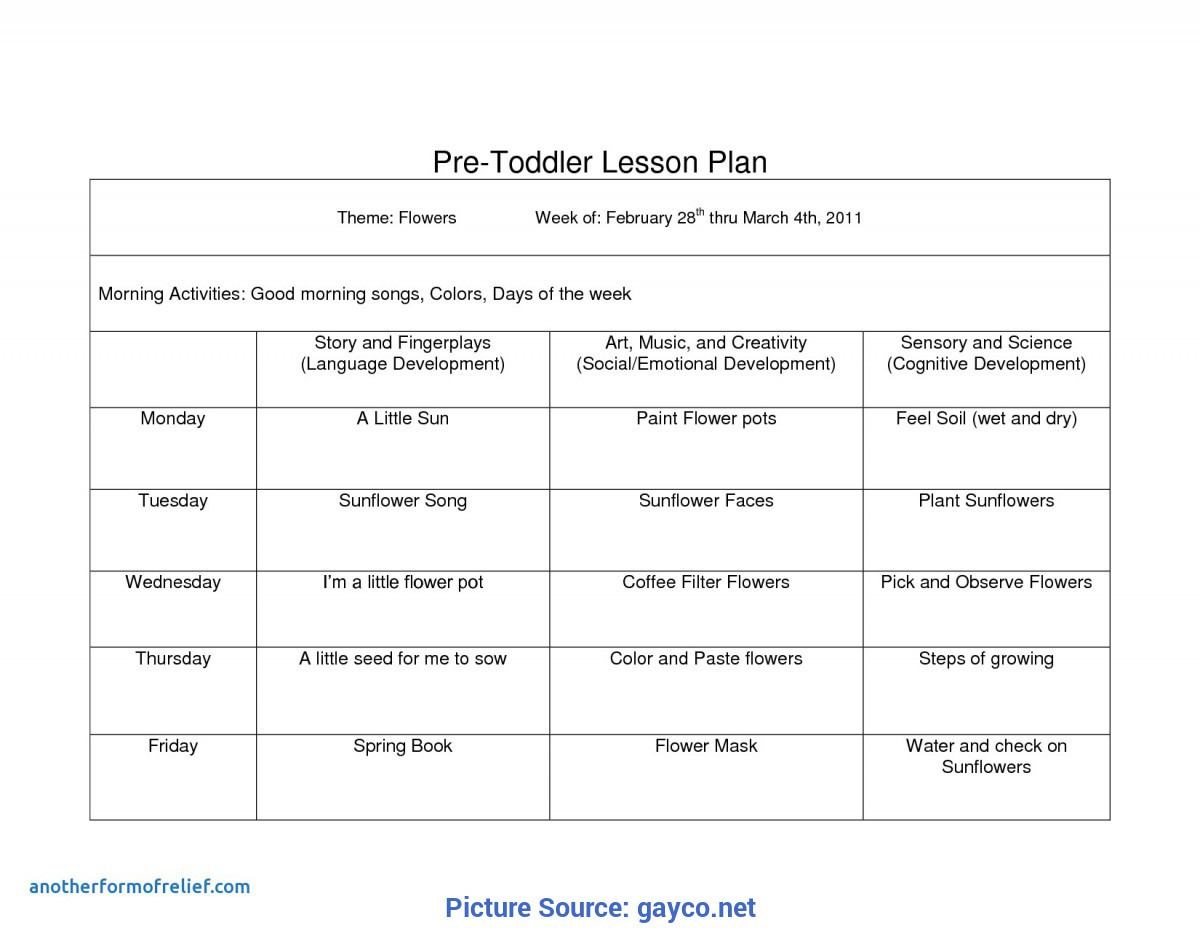 Daycare Lesson Plans for toddlers Useful Infant toddler Lesson Plans Free Daycare Infant