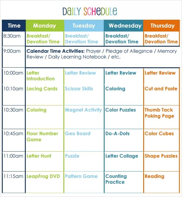 Daycare Lesson Plans Daisy Blake