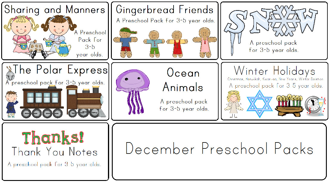 December Lesson Plans for Preschool Little Adventures Preschool December Preschool Packs