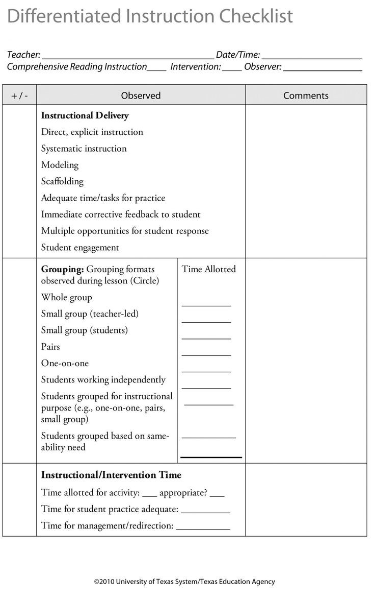 Differentiated Lesson Plan Differentiated Instruction Lesson Plan Template In 2020
