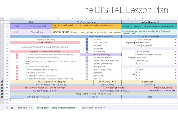 Digital Lesson Plan Digital Lesson Plan Editable Any Class Any Grade
