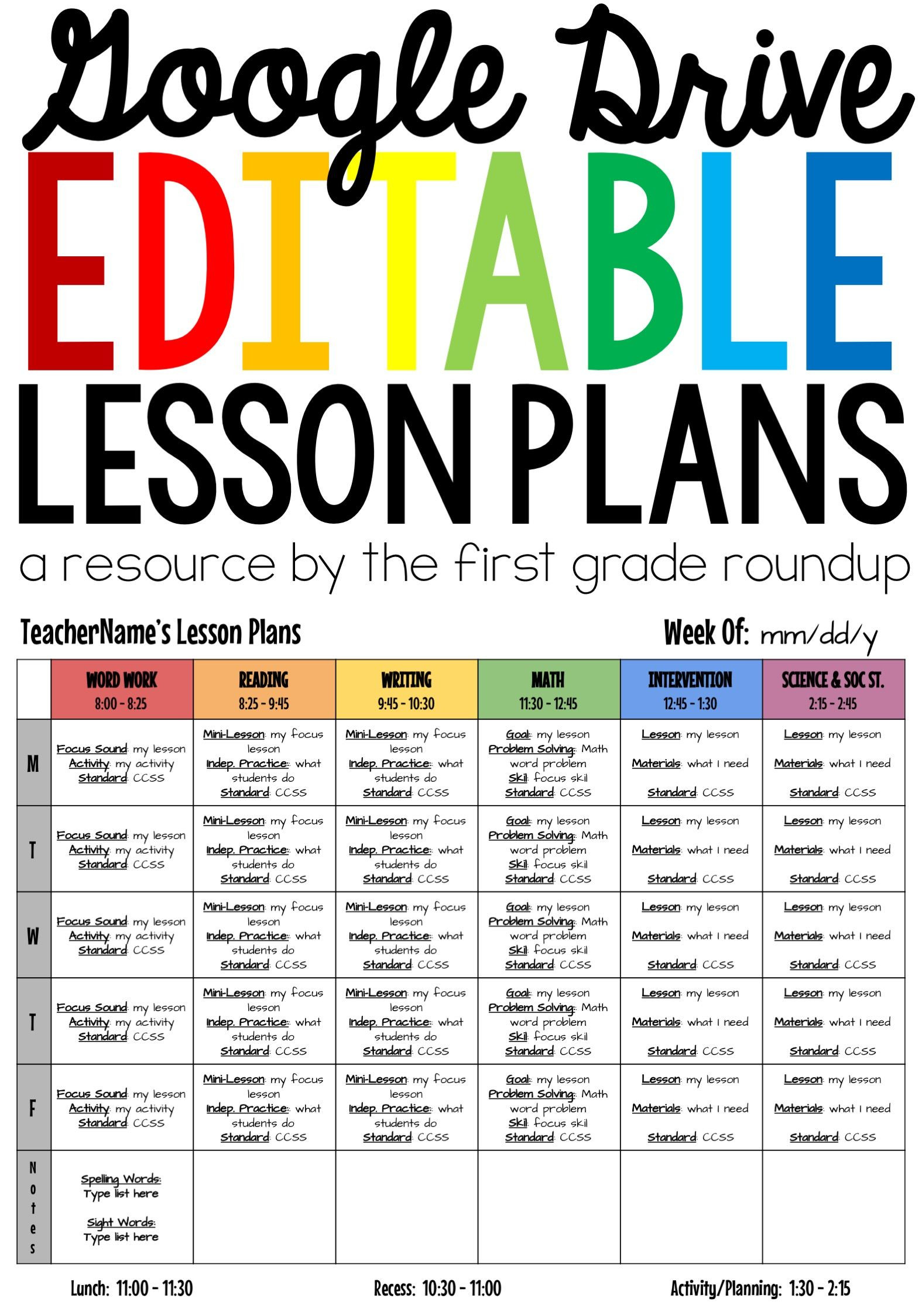 Digital Lesson Plan Digital Lesson Plan Template Editable Patible with
