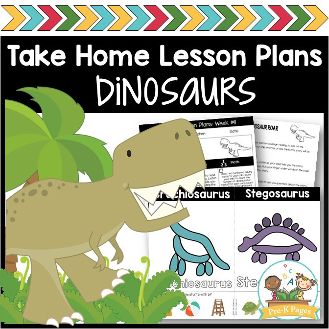 Dinosaur Lesson Plans for Preschool Take Home Lesson Plans Dinosaurs Pre K Pages