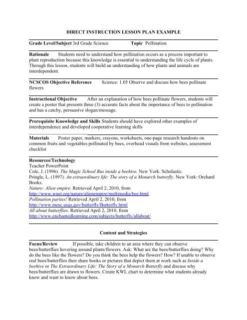 Direct Instruction Lesson Plan Luthfiannisahay butterfly Life Cycle Lesson Plan 3rd Grade