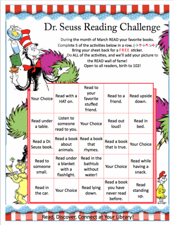 Dr Seuss Lesson Plans A Dr Seuss Reading Challenge for Kids Of All Ages
