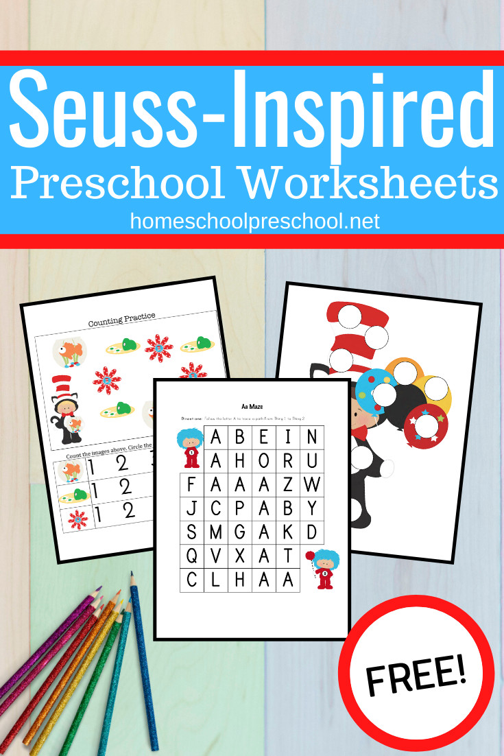 Dr Seuss Lesson Plans Preschool Free Dr Seuss Printable Pack for Preschoolers In 2020
