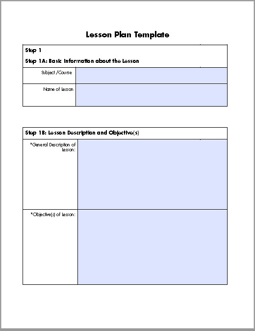 Easy Lesson Plan Template 39 Free Lesson Plan Templates Ms Word and Pdfs