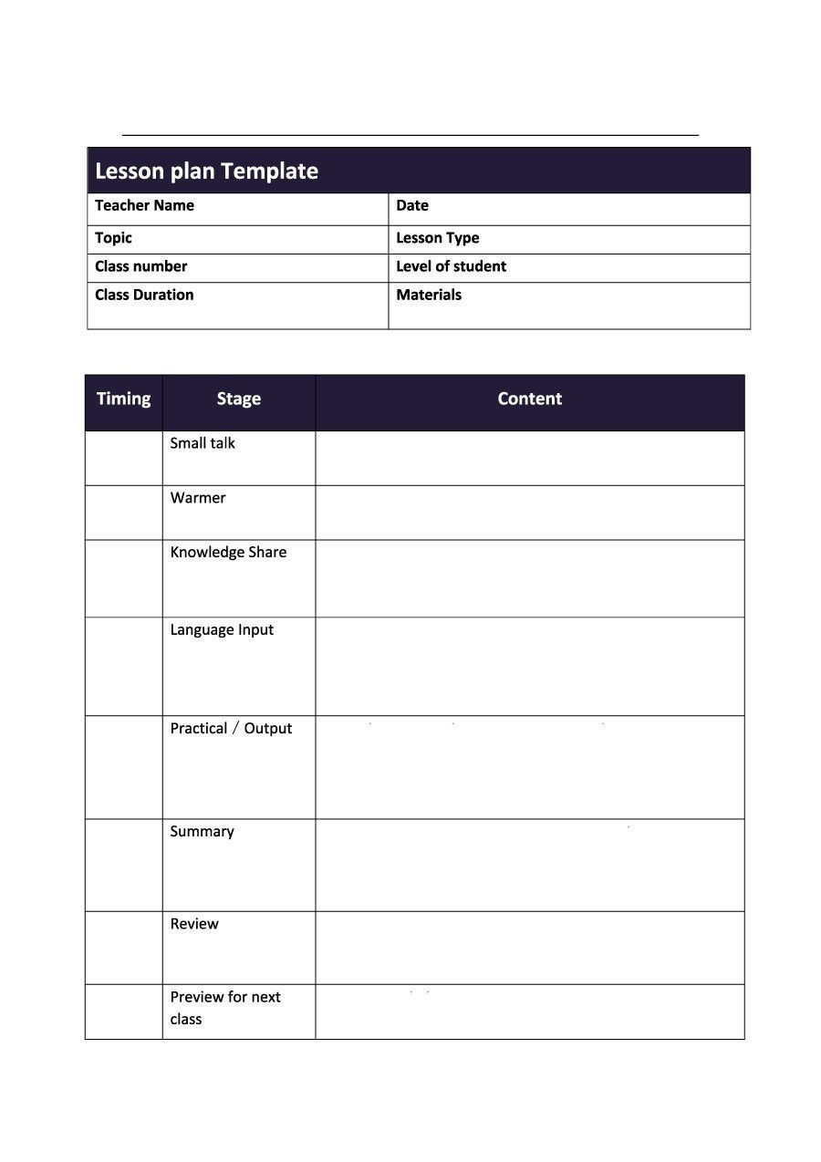 Easy Lesson Plan Template Lesson Plan Template Download Awesome 44 Free Lesson Plan