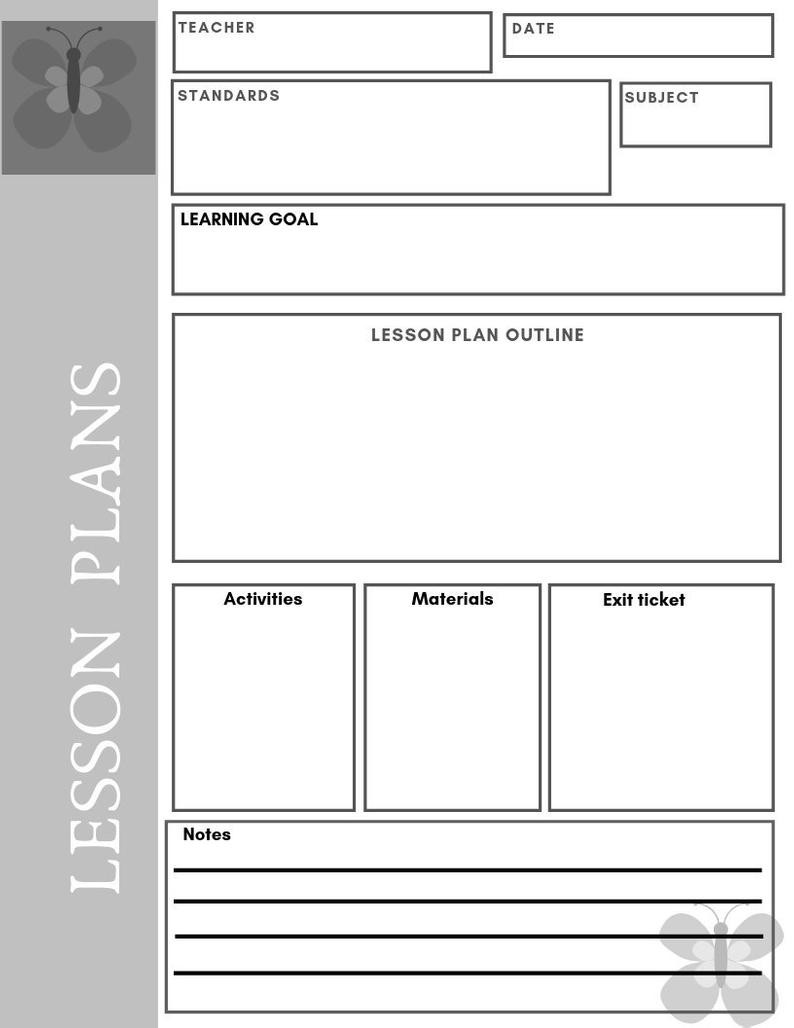 Editable Lesson Plan Template Lesson Plan Template Editable Etsy In 2020