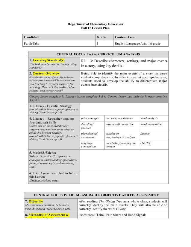 Edtpa Lesson Plan Example Lesson Plan Template Edtpa 4 Reasons why People Like