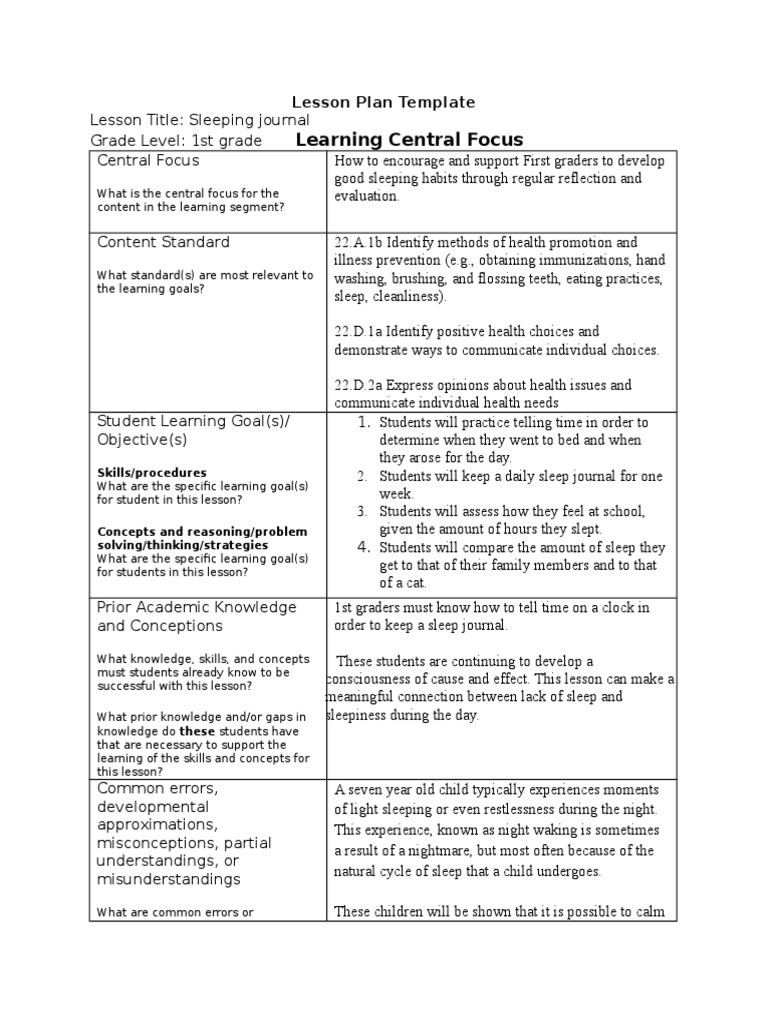 Edtpa Lesson Plan Example Lesson Plan Template Edtpa Science