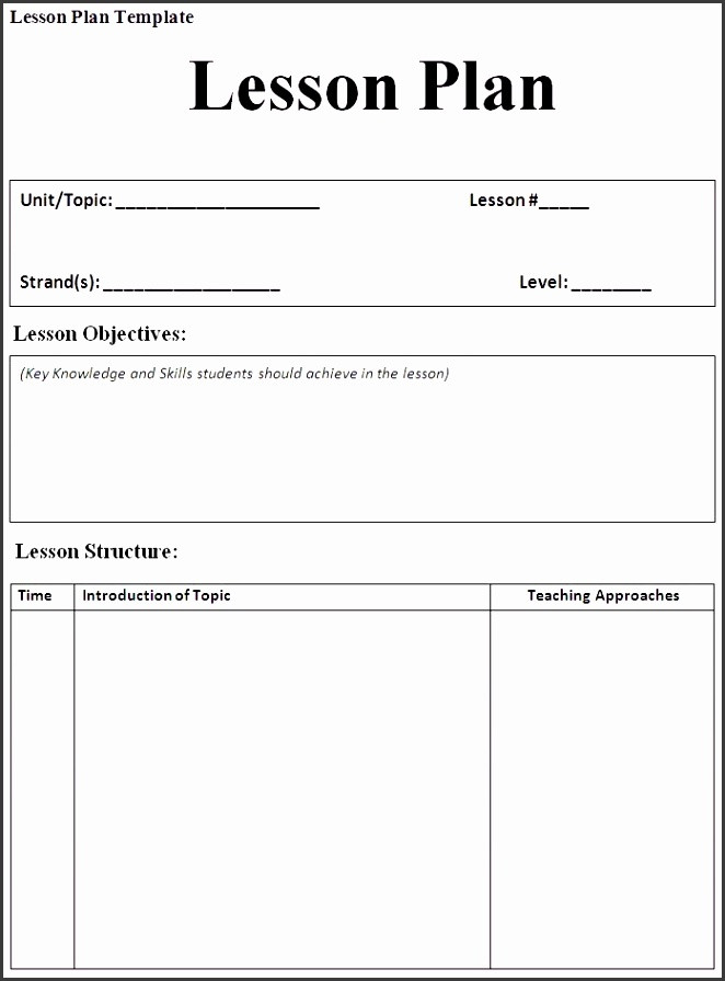 Elementary Math Lesson Plan 5 Math Lesson Plan Template for Elementary