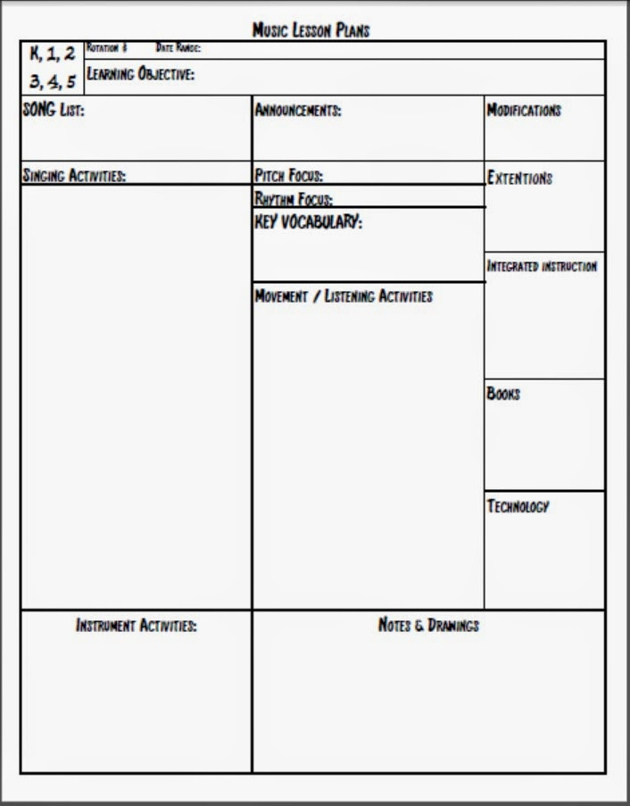 Elementary Music Lesson Plans Melodysoup Blog Music Lesson Plan Template
