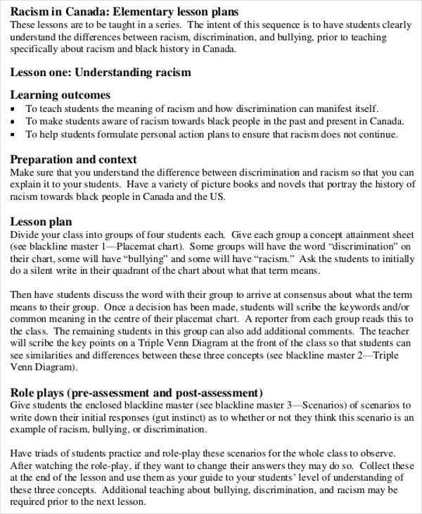 Elementary School Lesson Plan 47 Lesson Plan Templates