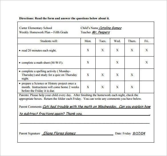 Elementary School Lesson Plan Weekly Lesson Plan Template 11 Free Pdf Word format