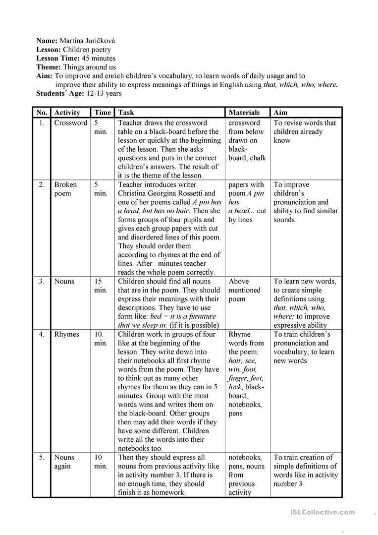 Lesson Plan Verb To Be English Esl Worksheets For Distance Learning 