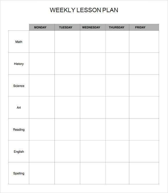Excel Lesson Plan Template Free 7 Sample Weekly Lesson Plan Templates In Google Docs