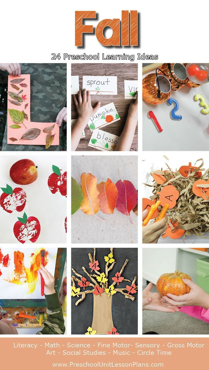 Fall Lesson Plans for toddlers 24 Preschool Learning Activities for Your Fall theme