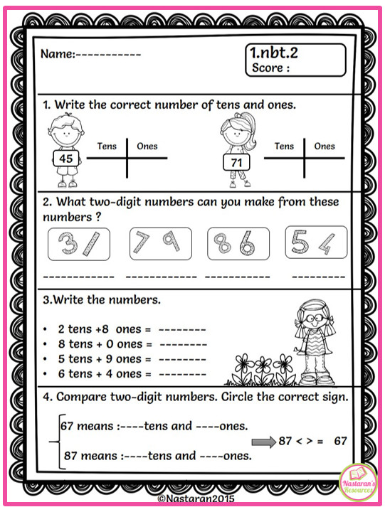 First Grade Math Lesson Plans 1st Grade Math assessments