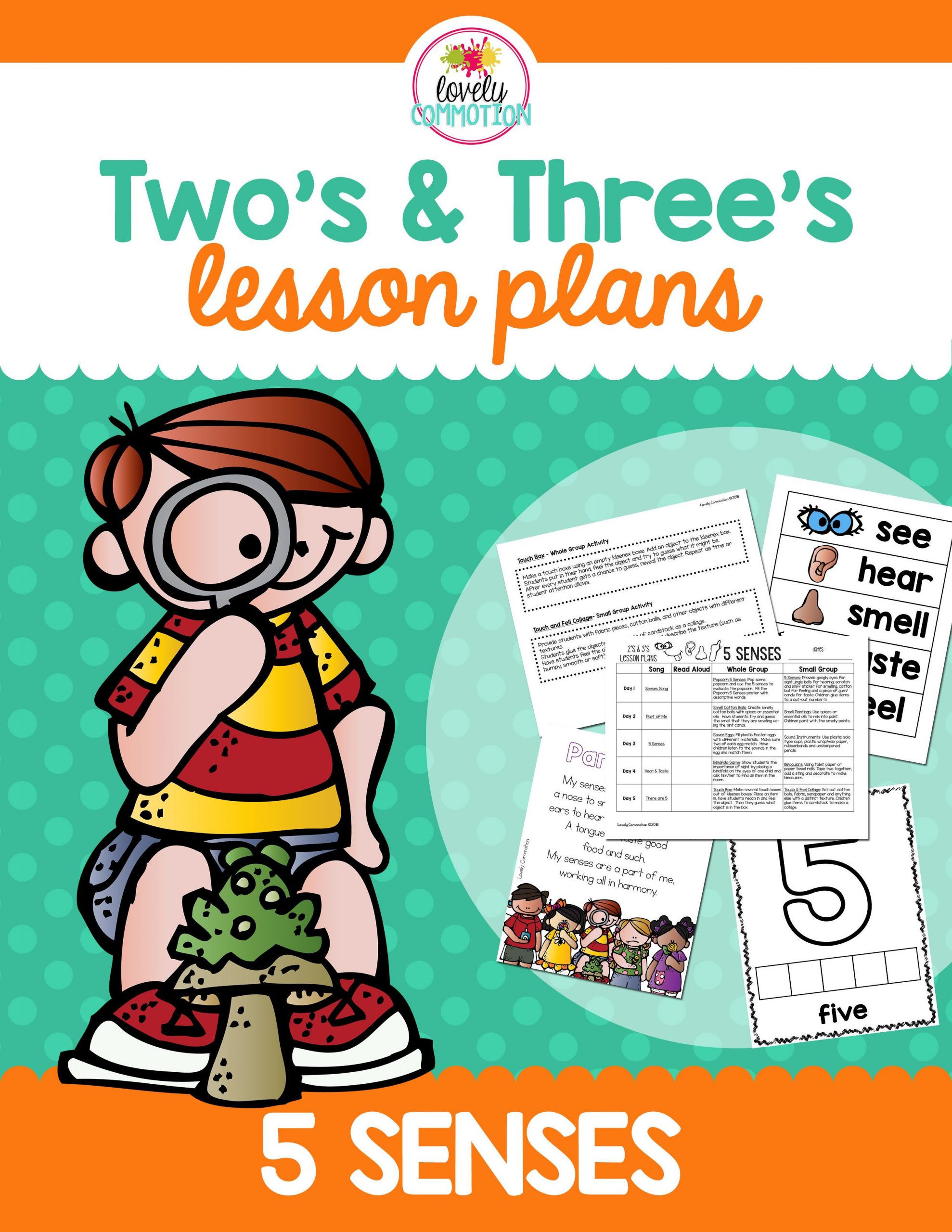 Five Senses Lesson Plan 5 Senses Lesson Plan for 2 and 3 Year Olds