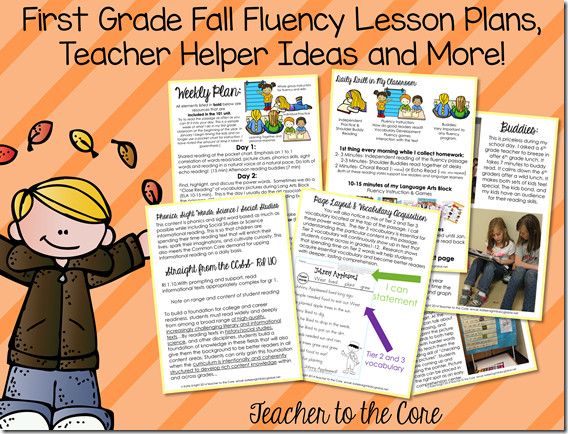 Fluency Lesson Plans Ideas for Teaching Fluency In First Grade