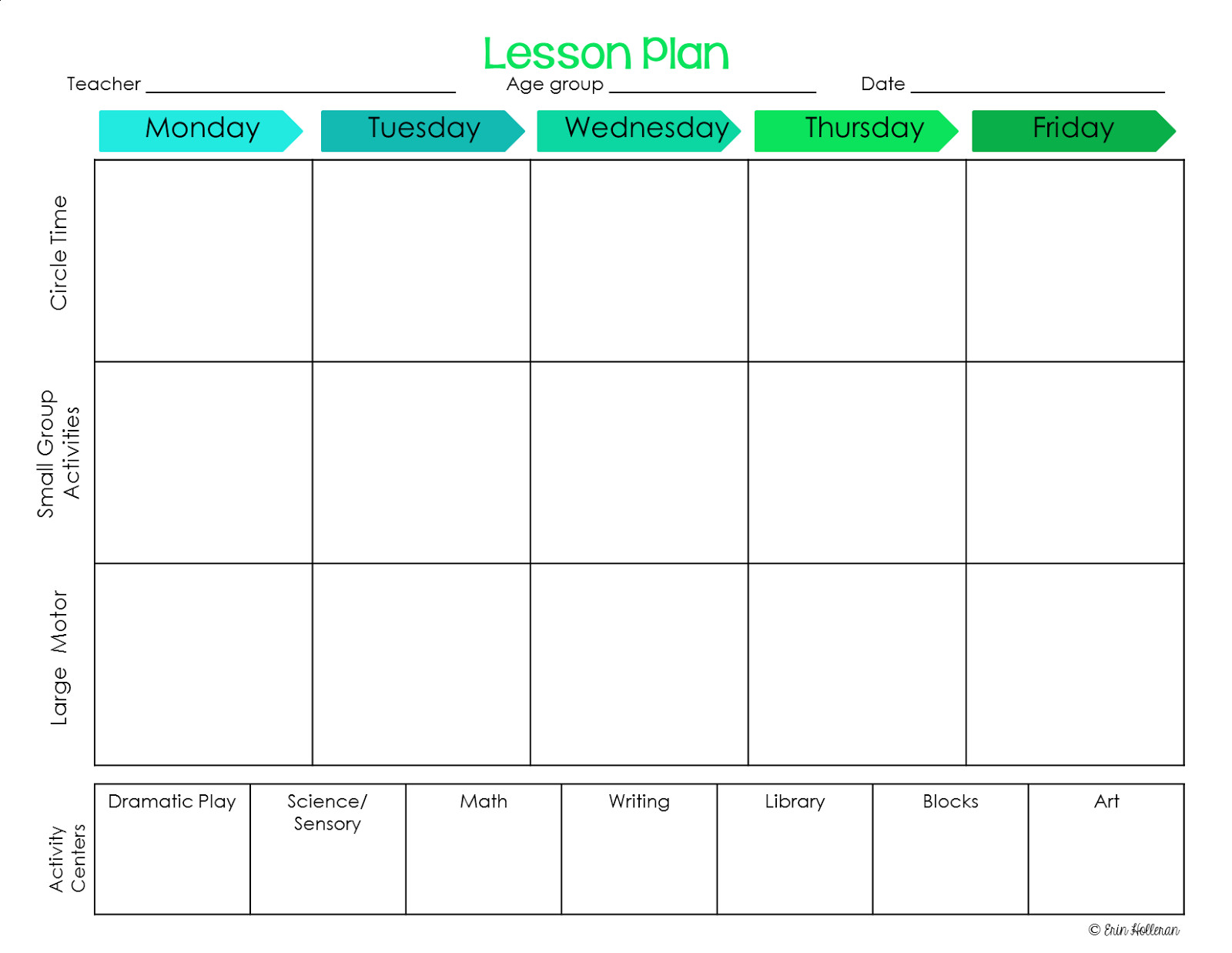 Free Lesson Plan Templates Preschool Ponderings Make Your Lesson Plans Work for You