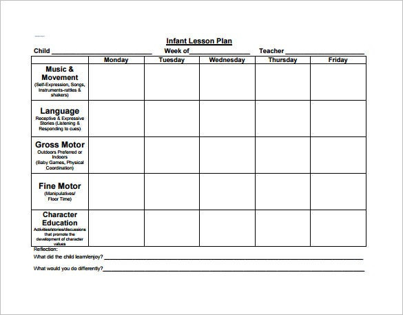 Free Preschool Lesson Plan Template Preschool Lesson Plan Template 11 Free Pdf Word format